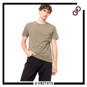 Christian Lacroix Men's Pima Cotton Crew Neck Short Sleeve T-Shirt Beige Size XL